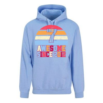 7th Birthday Vintage 7 Years Old Unisex Surf Hoodie