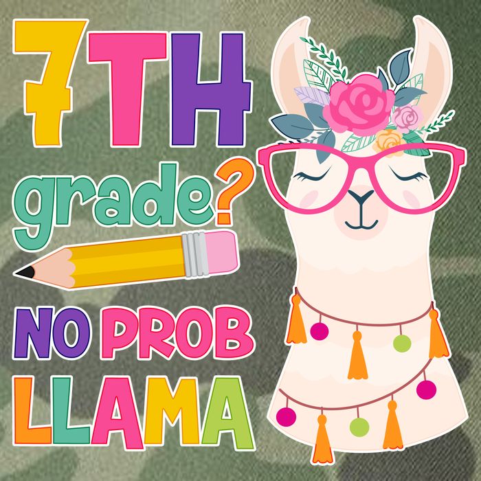 7th Grade? No Prob Llama Legacy Tie Dye Trucker Hat
