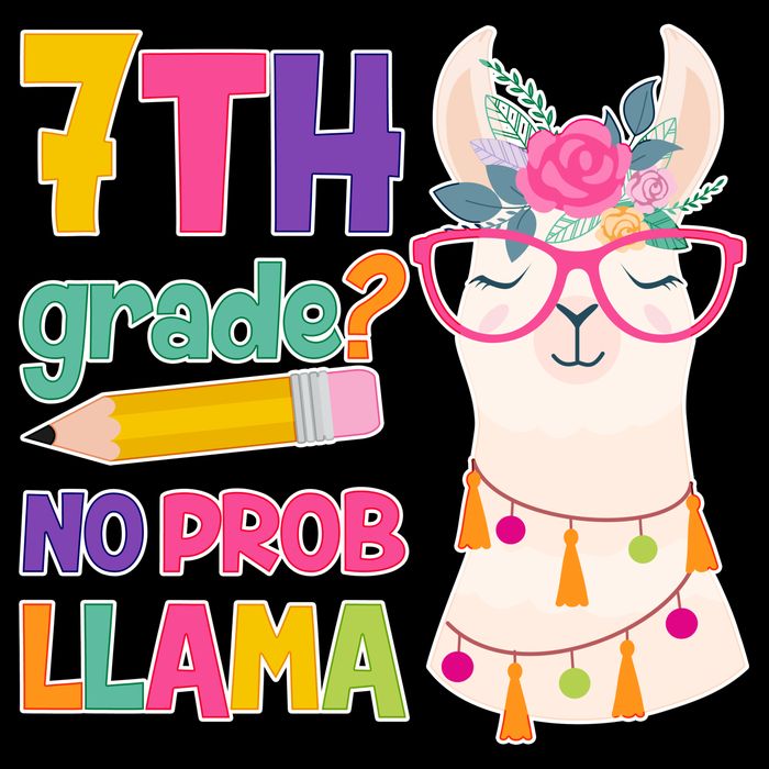 7th Grade? No Prob Llama Tall T-Shirt