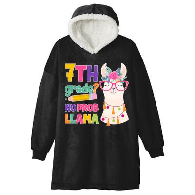 7th Grade? No Prob Llama Hooded Wearable Blanket