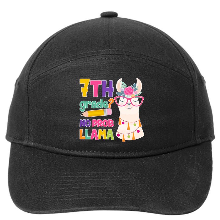 7th Grade? No Prob Llama 7-Panel Snapback Hat