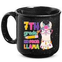 7th Grade? No Prob Llama 15oz Campfire Ceramic Mug