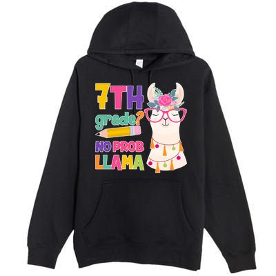 7th Grade? No Prob Llama Premium Pullover Hoodie