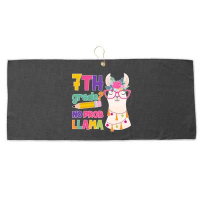 7th Grade? No Prob Llama Large Microfiber Waffle Golf Towel