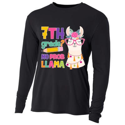 7th Grade? No Prob Llama Cooling Performance Long Sleeve Crew