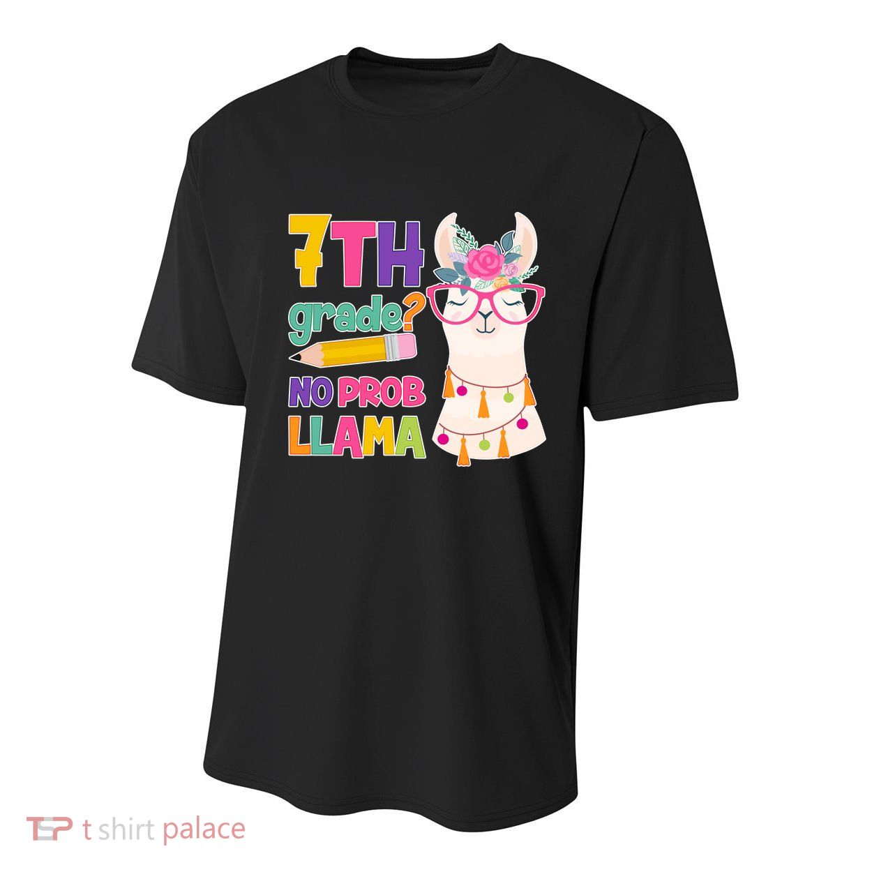 7th Grade? No Prob Llama Youth Performance Sprint T-Shirt