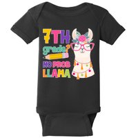 7th Grade? No Prob Llama Baby Bodysuit