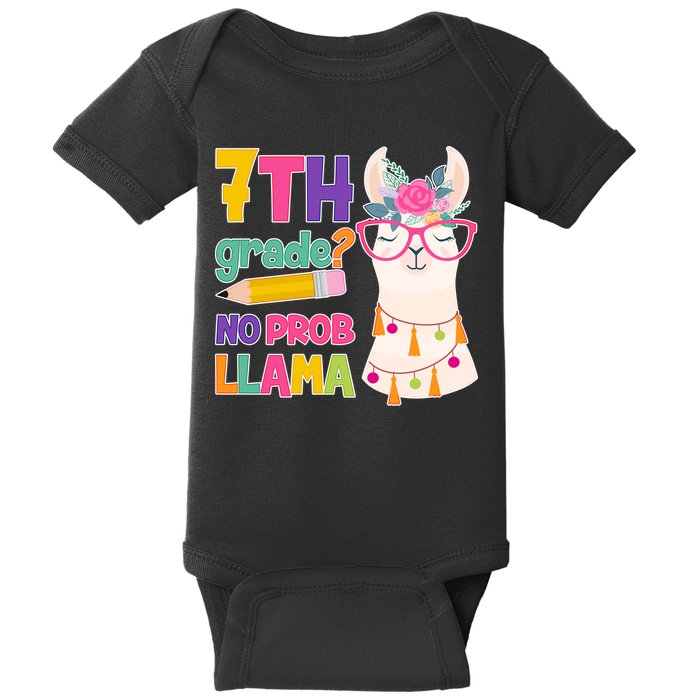 7th Grade? No Prob Llama Baby Bodysuit