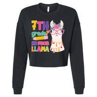 7th Grade? No Prob Llama Cropped Pullover Crew
