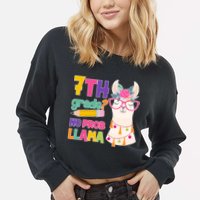7th Grade? No Prob Llama Cropped Pullover Crew