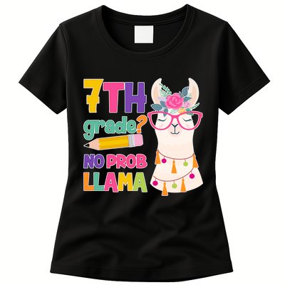 7th Grade? No Prob Llama Womens T-Shirt