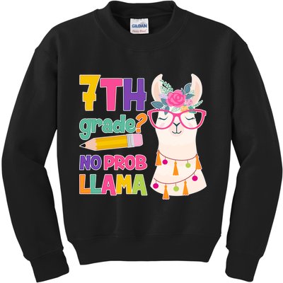 7th Grade? No Prob Llama Kids Sweatshirt