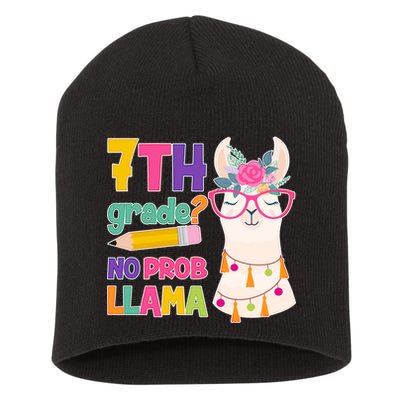 7th Grade? No Prob Llama Short Acrylic Beanie