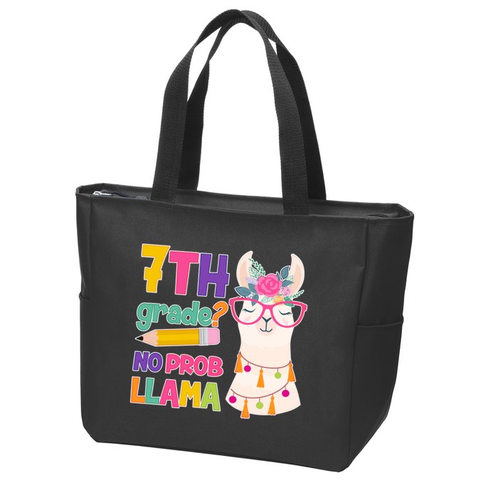 7th Grade? No Prob Llama Zip Tote Bag