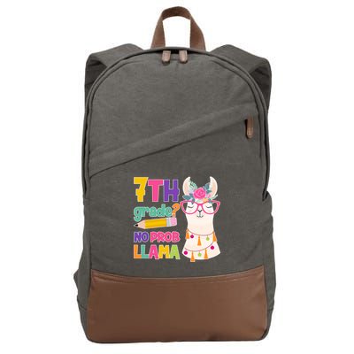 7th Grade? No Prob Llama Cotton Canvas Backpack