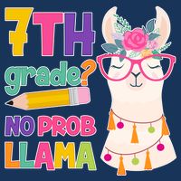 7th Grade? No Prob Llama Infant Baby Jersey Bodysuit