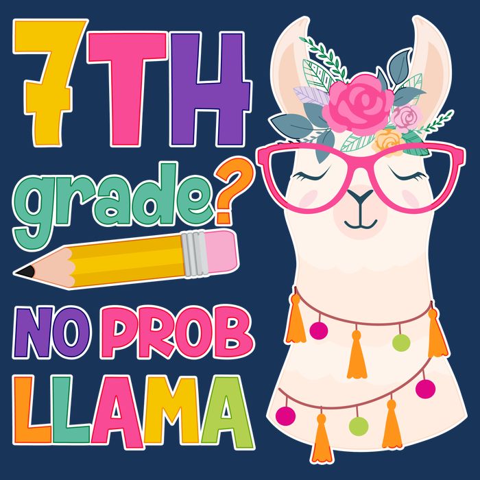 7th Grade? No Prob Llama Infant Baby Jersey Bodysuit