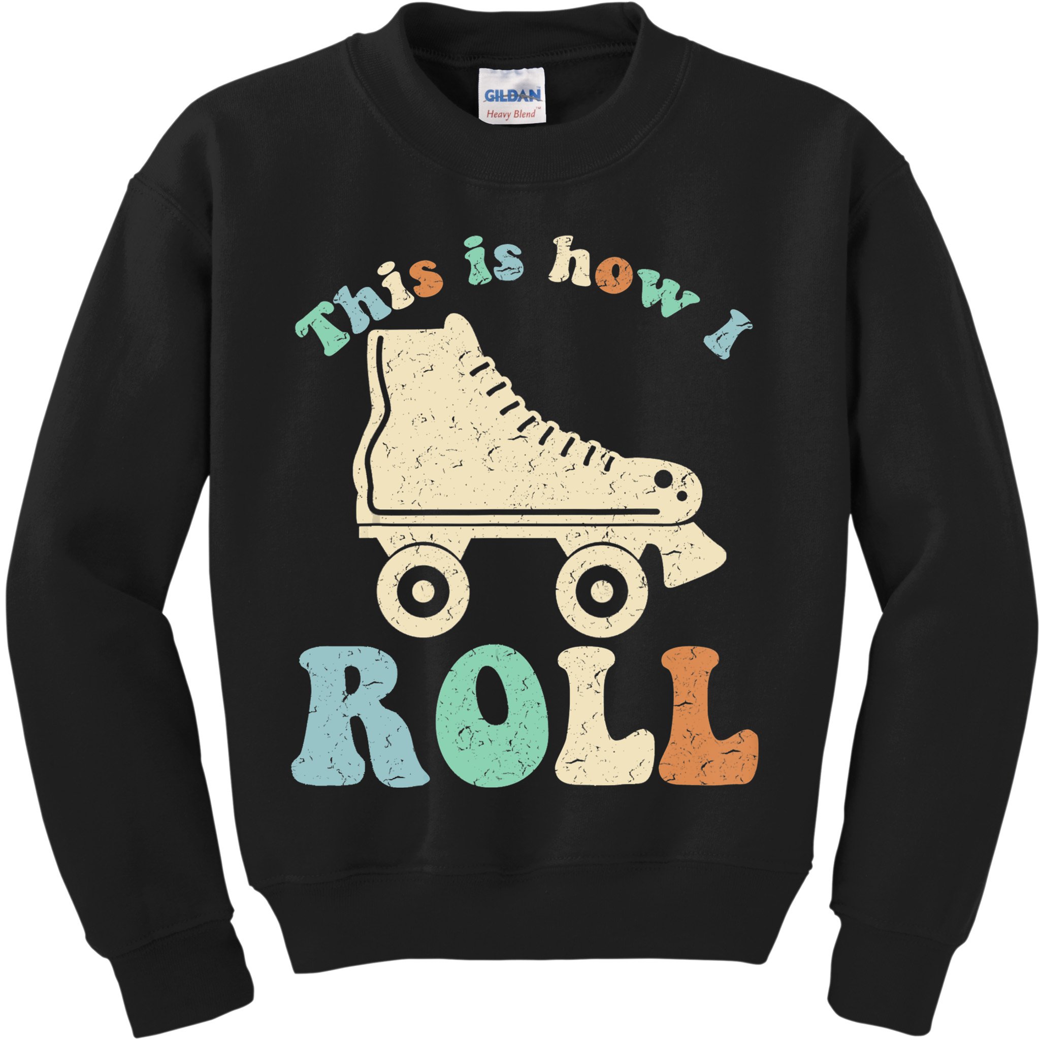 70's This Is How I Roll Vintage Retro Roller Skates Shirt Kids Sweatshirt