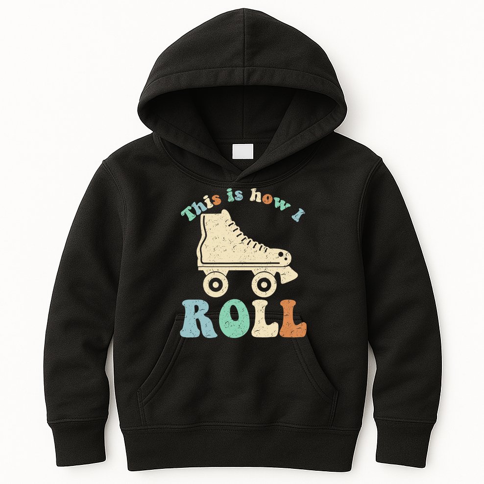 70's This Is How I Roll Vintage Retro Roller Skates Shirt Kids Hoodie
