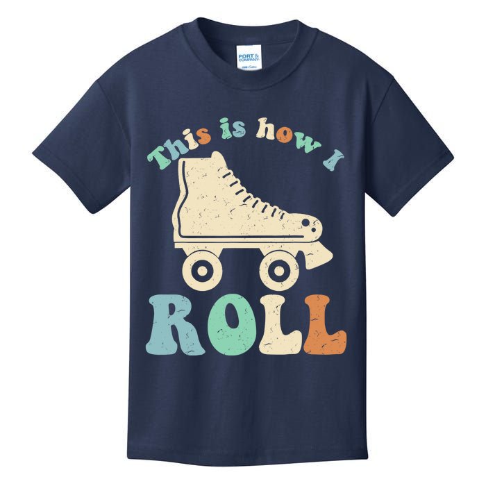 70's This Is How I Roll Vintage Retro Roller Skates Kids T-Shirt