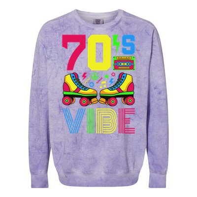 70s Vibe 1970s Fashion Theme Party Outfit Seventies Costume Colorblast Crewneck Sweatshirt