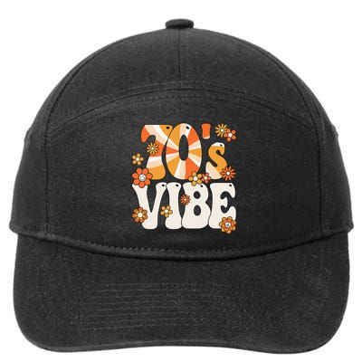 70s Vibe 70s Peace Groovy Hippie 70s Theme Party 7-Panel Snapback Hat