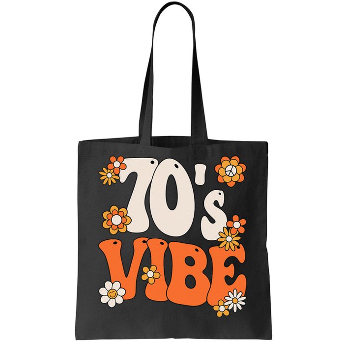 70s Vibe 70s Party Outfit Groovy Hippie Peace Retro Tote Bag