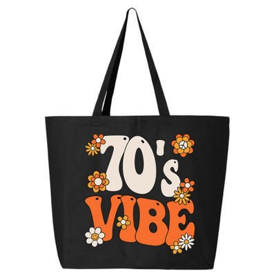 70s Vibe 70s Party Outfit Groovy Hippie Peace Retro 25L Jumbo Tote