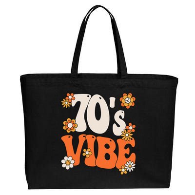 70s Vibe 70s Party Outfit Groovy Hippie Peace Retro Cotton Canvas Jumbo Tote