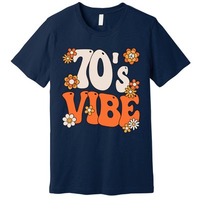 70S Vibe Costume 70s Party Outfit Groovy Hippie Peace Retro Premium T-Shirt