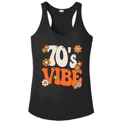 70's Vibe Costume 70s Party Outfit Groovy Hippie Peace Retro Ladies PosiCharge Competitor Racerback Tank