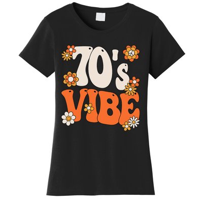 70's Vibe Costume 70s Party Outfit Groovy Hippie Peace Retro Women's T-Shirt