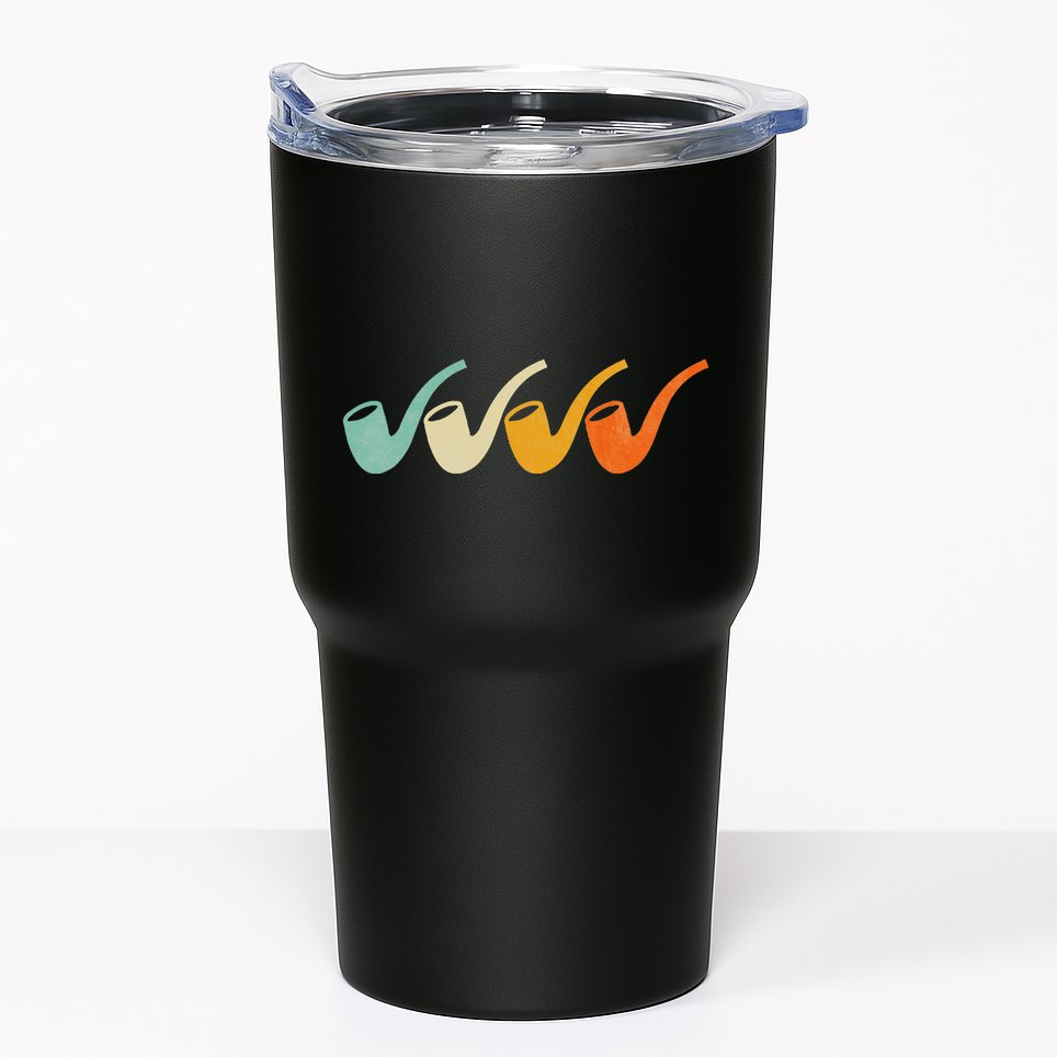 70s Vintage Retro Pipe Smoking For Pipe Smoker Tumbler