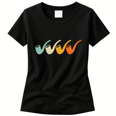 70s Vintage Retro Pipe Smoking For Pipe Smoker Womens T-Shirt