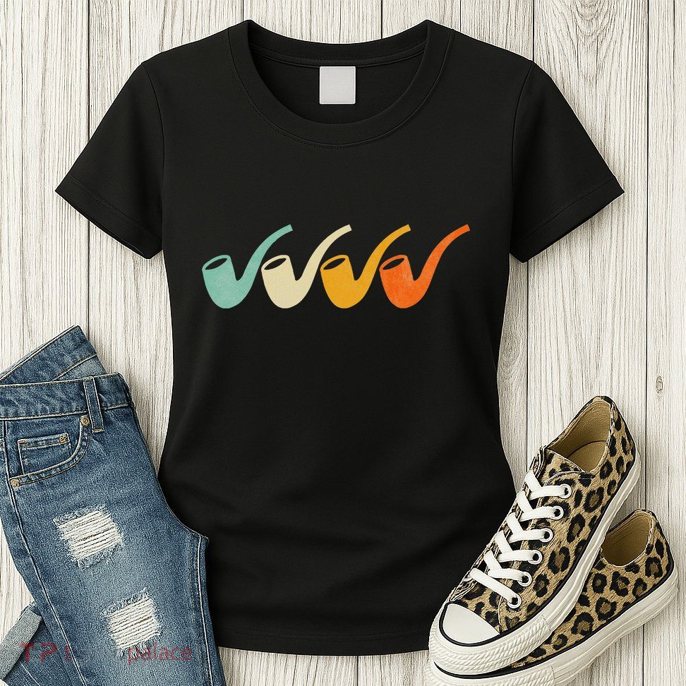 70s Vintage Retro Pipe Smoking For Pipe Smoker Womens T-Shirt