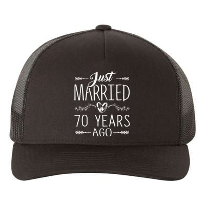 70th Wedding Anniversary 70 Years Marriage Matching Yupoong Adult 5-Panel Trucker Hat