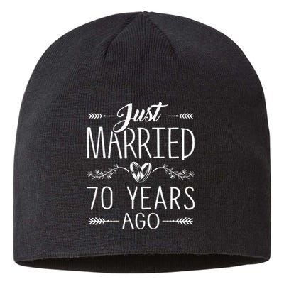 70th Wedding Anniversary 70 Years Marriage Matching Sustainable Beanie