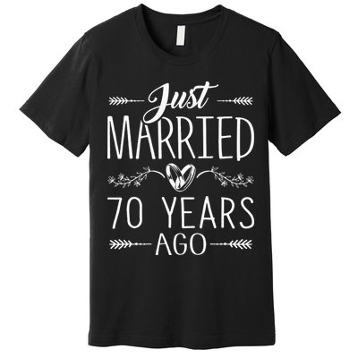 70th Wedding Anniversary 70 Years Marriage Matching Premium T-Shirt