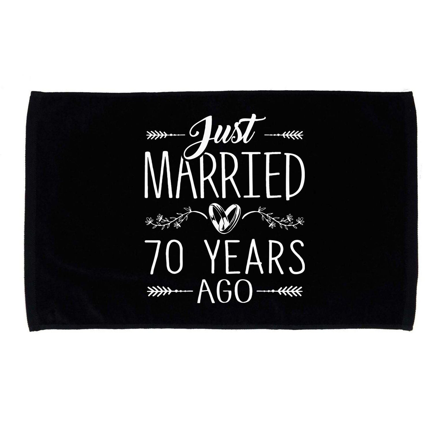 70th Wedding Anniversary 70 Years Marriage Matching Microfiber Hand Towel