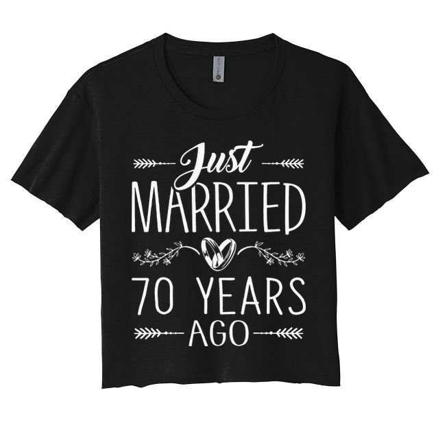 70th Wedding Anniversary 70 Years Marriage Matching Crop Top