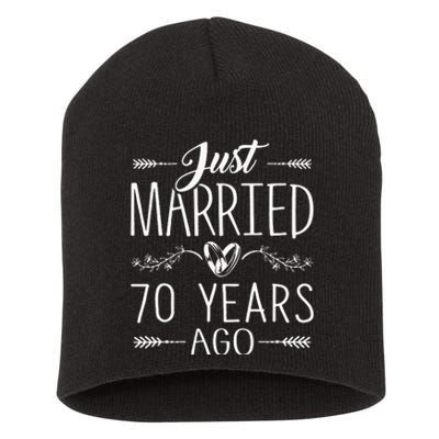 70th Wedding Anniversary 70 Years Marriage Matching Short Acrylic Beanie