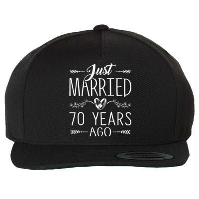 70th Wedding Anniversary 70 Years Marriage Matching Wool Snapback Cap