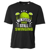 75 Years And Still Swinging 75th Birthday Golf Cooling Performance Crew T-Shirt