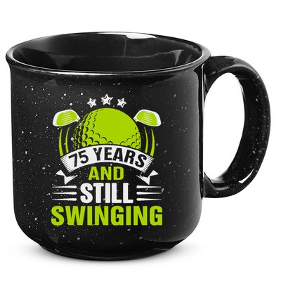 75 Years And Still Swinging 75th Birthday Golf 15oz Campfire Ceramic Mug