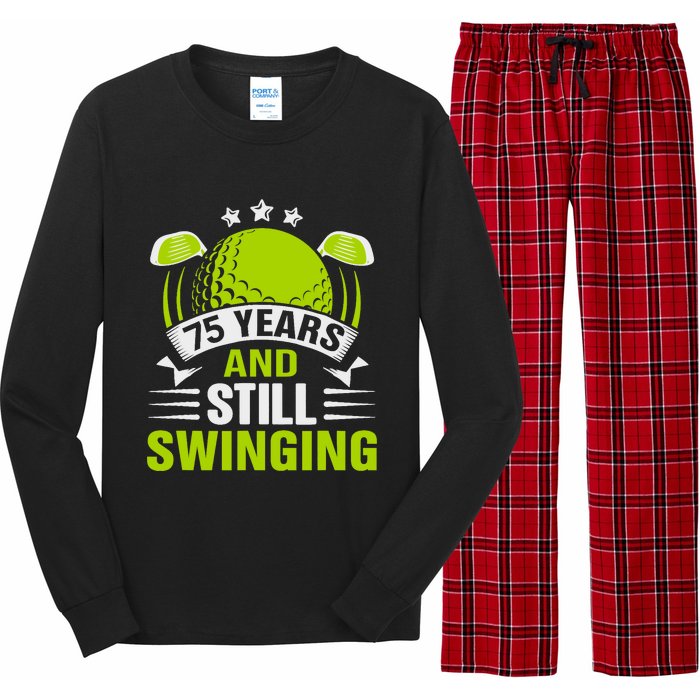 75 Years And Still Swinging 75th Birthday Golf Long Sleeve Pajama Set