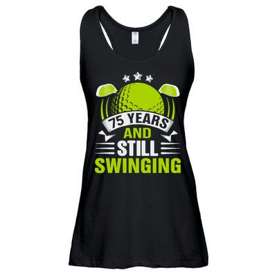 75 Years And Still Swinging 75th Birthday Golf Ladies Essential Flowy Tank