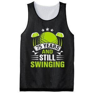 75 Years And Still Swinging 75th Birthday Golf Mesh Reversible Basketball Jersey Tank