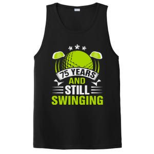 75 Years And Still Swinging 75th Birthday Golf PosiCharge Competitor Tank