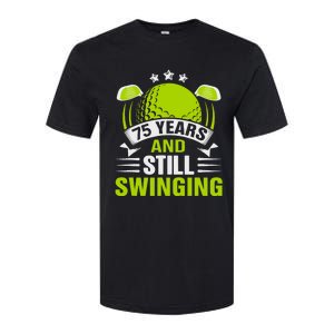 75 Years And Still Swinging 75th Birthday Golf Softstyle CVC T-Shirt