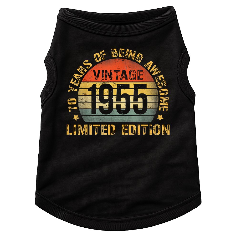 70 Year Birthday Decorations Gag 70yr 1965 70th Birthday Doggie Tank